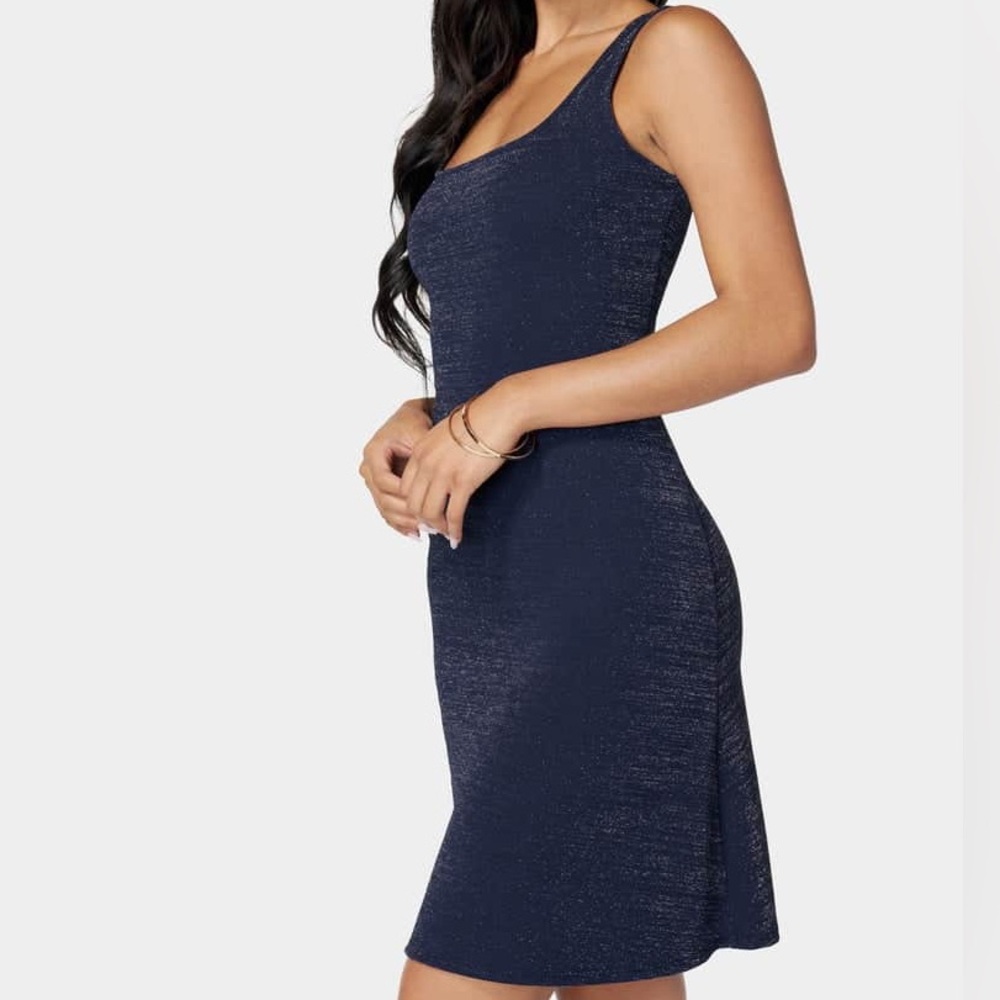 Bebe square neck flare dress NWT‎